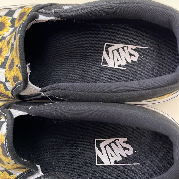 VANS SUNFLOWER/CHECKERBOARD SLIP ON SNEAKERS - Picture 9 of 9